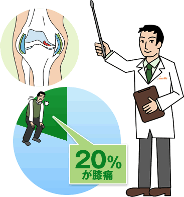 20%がひざ痛